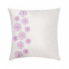 Perna brodata PB flori 07 ALB cu broderie lila