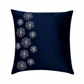Perna brodata PB flori 07 BLEUMARIN cu broderie alb