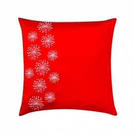 Perna brodata PB flori 07 ROSU cu broderie alb